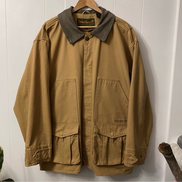 Vintage 90’s Timberland Weathergear Lined Cotton Chore Coat Removable liner - Picture 2 of 16